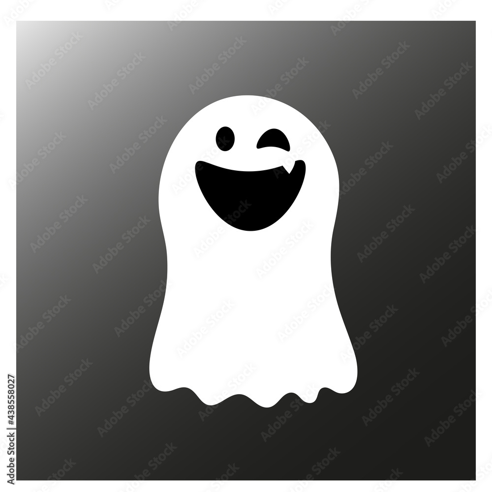 Halloween scary haunted cartoon ghost vector illustration. Halloween scary haunted cartoon ghost vector illustration.