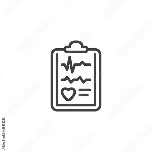 Cardiology report line icon