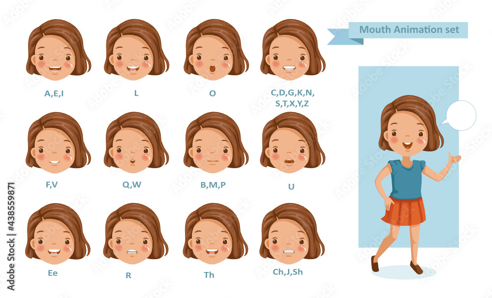 Mouth girl animation. lip sync collection for animation. talking mouth. Accent and pronunciation speak. tongue and articulate. Mouth girl animation. lip sync collection for animation. talking mouth. Accent and pronunciation speak. tongue and articulate.