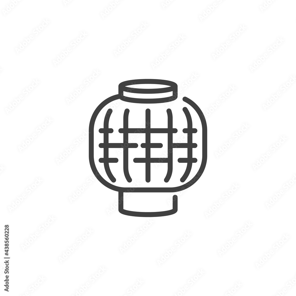 Lantern lamp line icon Lantern lamp line icon