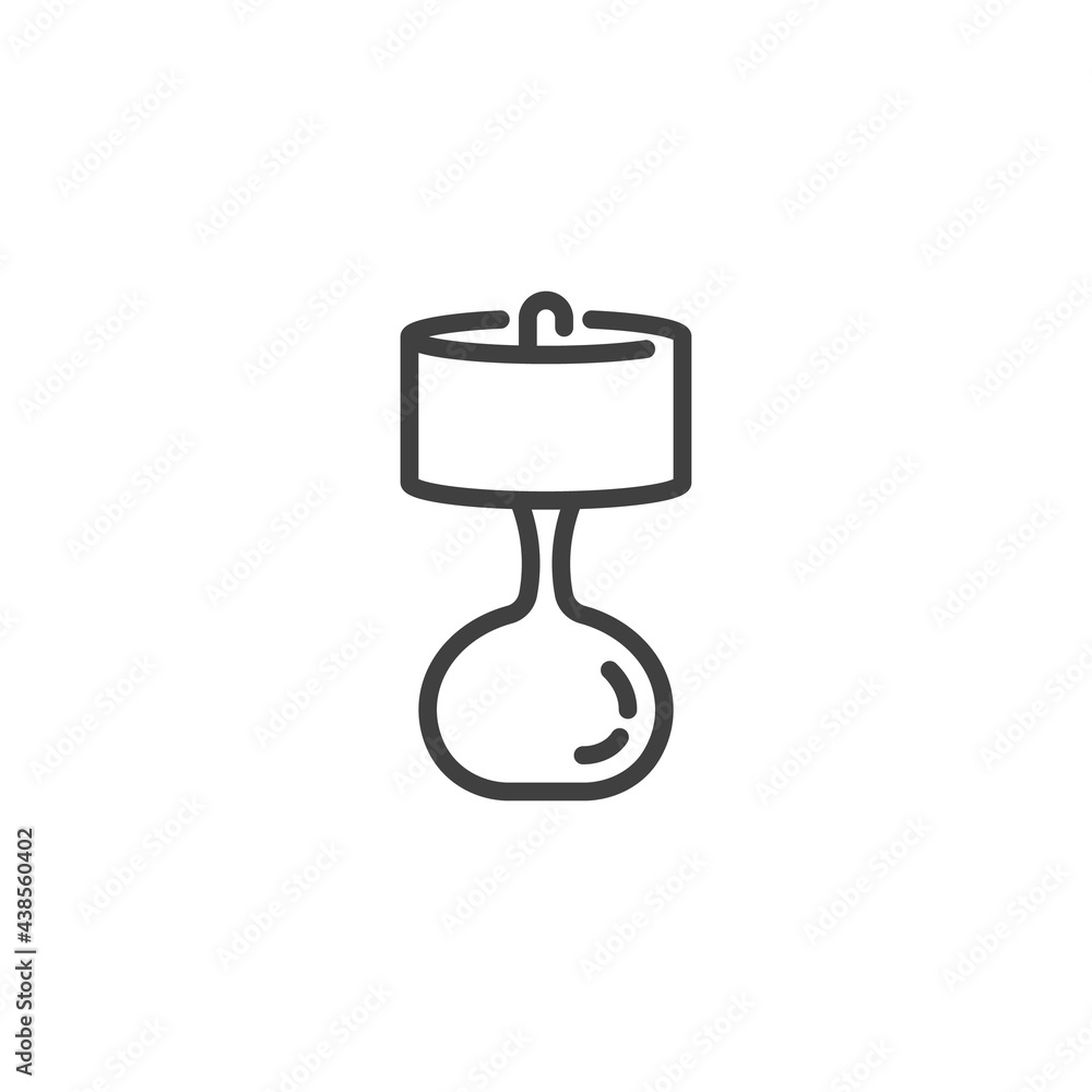 Night lamp line icon Night lamp line icon
