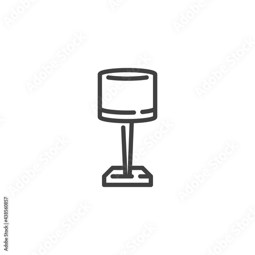 Desk lamp line icon