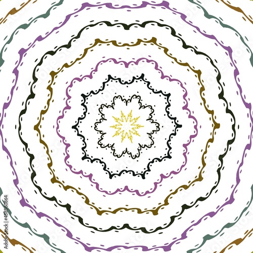 Abstract radial mandala ill...