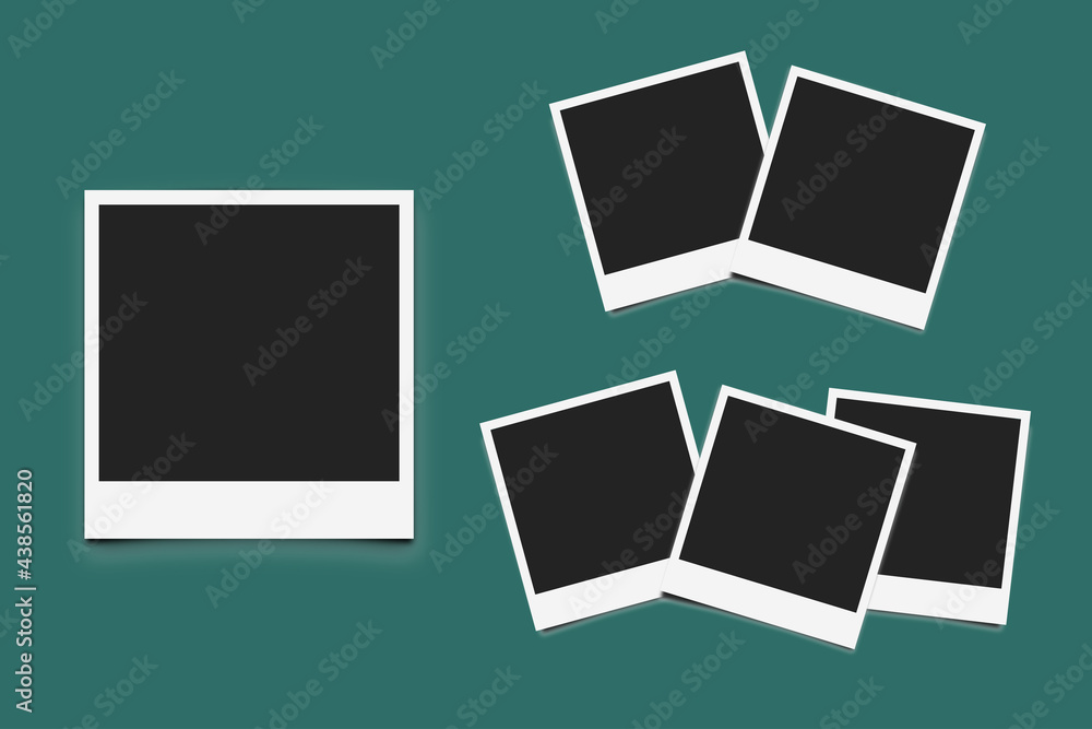 Composition of realistic black photo frames on light background. Mockups for design Composition of realistic black photo frames on light background. Mockups for design