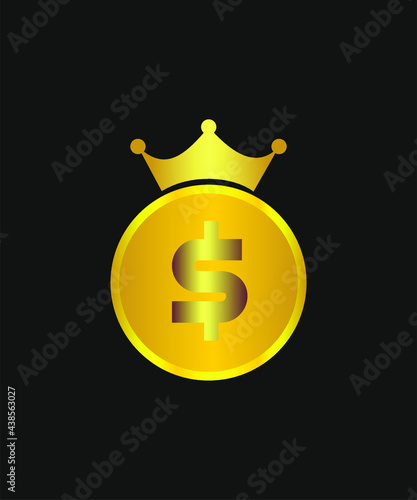 king of money icon vector 