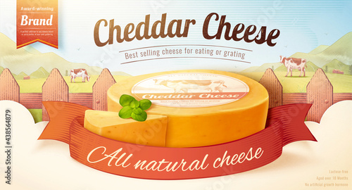 3d organic farm product banner ad