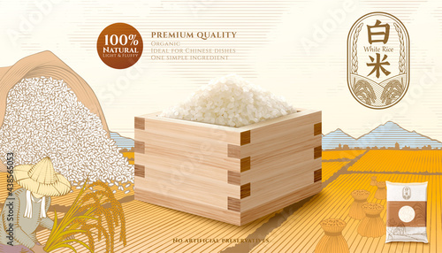Template of rice product ad