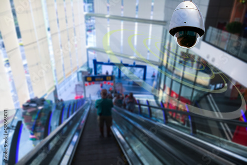 CCTV Dome infrared camera hi- technology signal for counting number of people in area or counting customer in shopping mall simple as signal of counting area by CCTV system