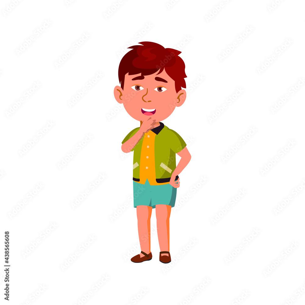 cute little boy thinking funny game strategy cartoon vector. cute little boy thinking funny game strategy character. isolated flat cartoon illustration cute little boy thinking funny game strategy cartoon vector. cute little boy thinking funny game strategy character. isolated flat cartoon illustration