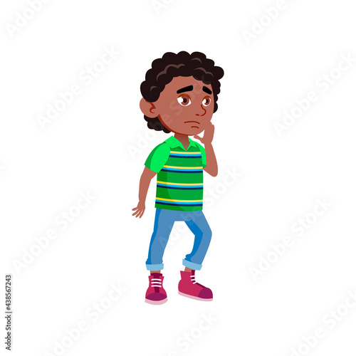 illness boy with teeth disease going to stomatologist cartoon vector. illness boy with teeth disease going to stomatologist character. isolated flat cartoon illustration