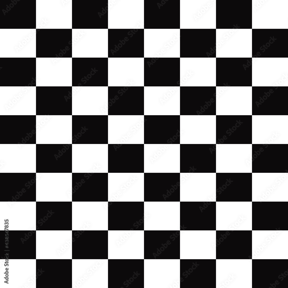 10x8 checkered ornament. Vector black and white rectangles make minimal chess pattern. 10x8 checkered ornament. Vector black and white rectangles make minimal chess pattern.