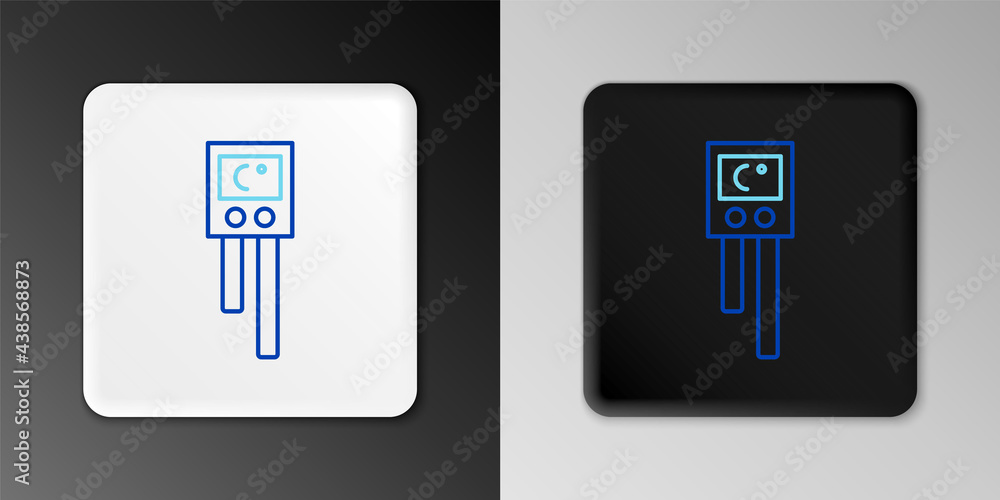 Line Temperature and humidity sensor icon isolated on grey background. Colorful outline concept. Vector Line Temperature and humidity sensor icon isolated on grey background. Colorful outline concept. Vector