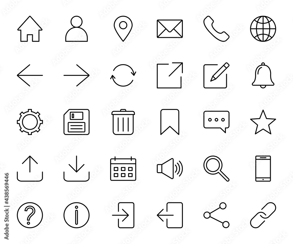 Fototapeta premium web icon set, website sign vector