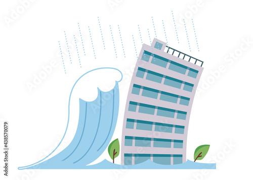 災害　津波　ビル　