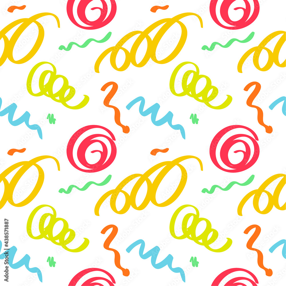 Fototapeta premium Multicolored vector seamless pattern.