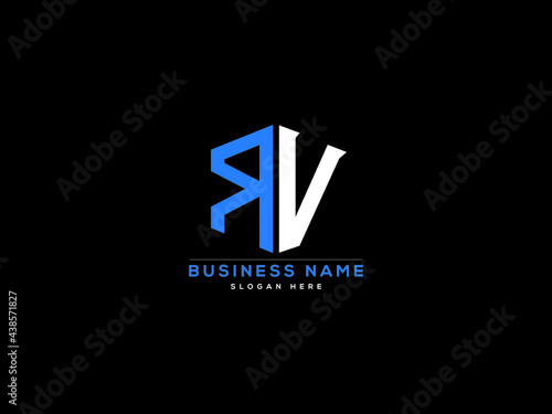 Letter RV Logo, creative rv logo icon vector for business