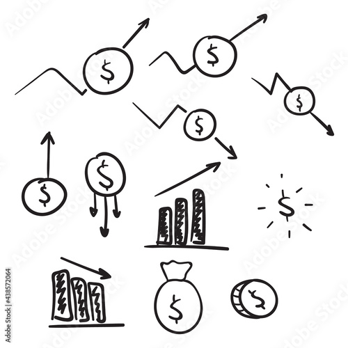 Set of vector money icons.