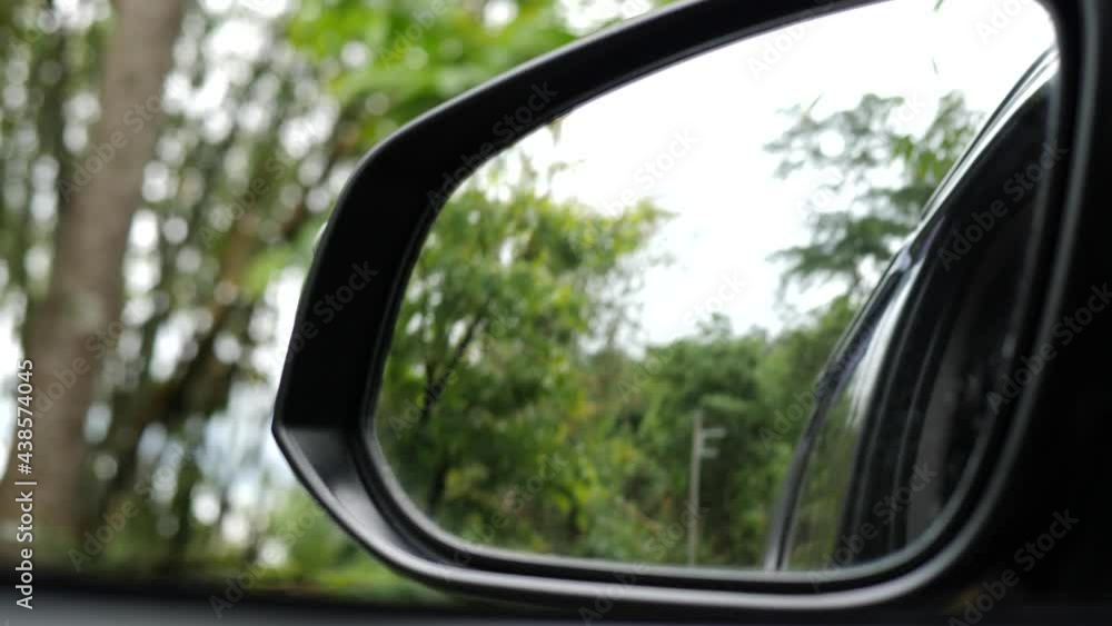 Car rear view mirror beautiful nature background Car rear view mirror beautiful nature background