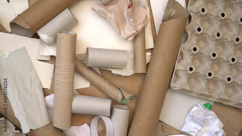 Paper Recycle. Recyclable cardboard packaging. Reduce, Reuse, Recycle
