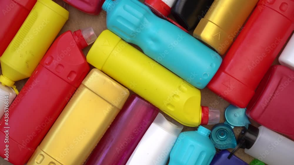 2 plastic HDPE bottles for recycle. Empty Cleaning and Shampoo Bottles, Detergent, Beauty Products. Environmental protection 2 plastic HDPE bottles for recycle. Empty Cleaning and Shampoo Bottles, Detergent, Beauty Products. Environmental protection