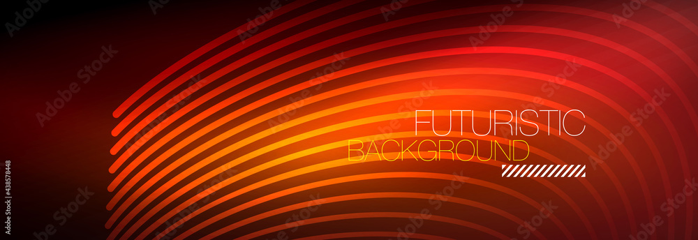 Dark abstract background with glowing neon circles. Trendy layout template for business or technology presentation, internet poster or web brochure cover, wallpaper Dark abstract background with glowing neon circles. Trendy layout template for business or technology presentation, internet poster or web brochure cover, wallpaper