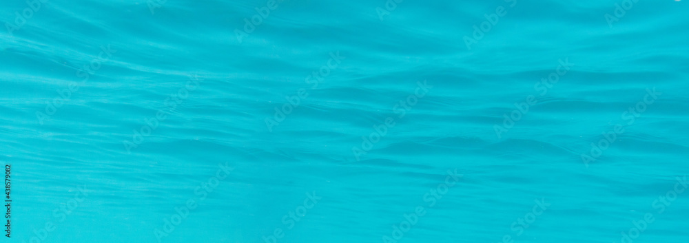 Panoramic image of the water surface photographed from below