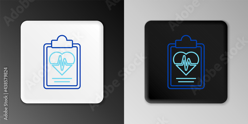 Line Health insurance icon isolated on grey background. Patient protection. Security, safety, protection, protect concept. Colorful outline concept. Vector