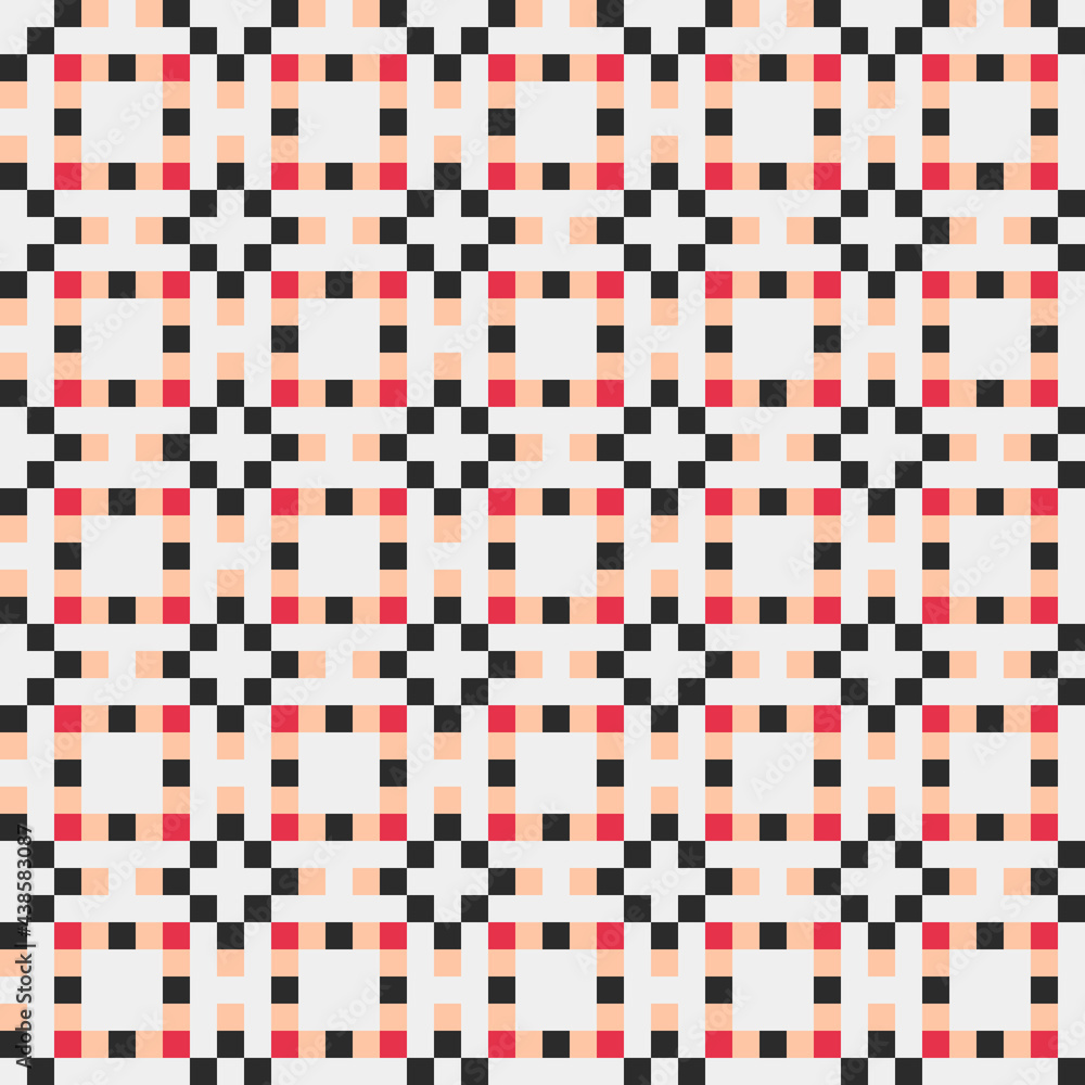 Fototapeta premium Abstract Cross Pattern generative computational art illustration