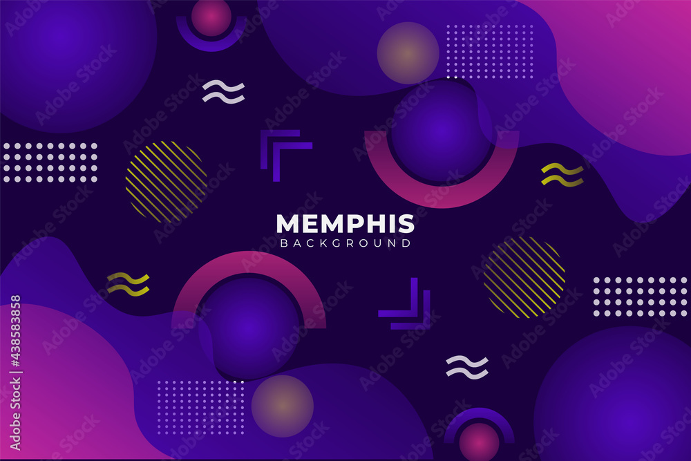 Abstract Modern Memphis Style Colorful Glow in The Dark Background Abstract Modern Memphis Style Colorful Glow in The Dark Background