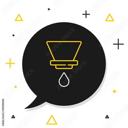 Line V60 coffee maker icon isolated on white background. Colorful outline concept. Vector