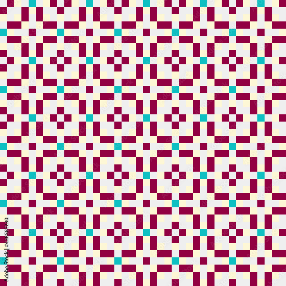 Fototapeta premium Abstract Cross Pattern generative computational art illustration