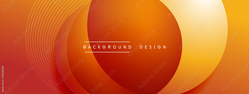 Gradient circles with shadows. Vector techno abstract background. Modern overlapping forms wallpaper background, design template Gradient circles with shadows. Vector techno abstract background. Modern overlapping forms wallpaper background, design template