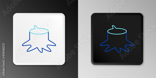 Line Tree stump icon isolated on grey background. Colorful outline concept. Vector