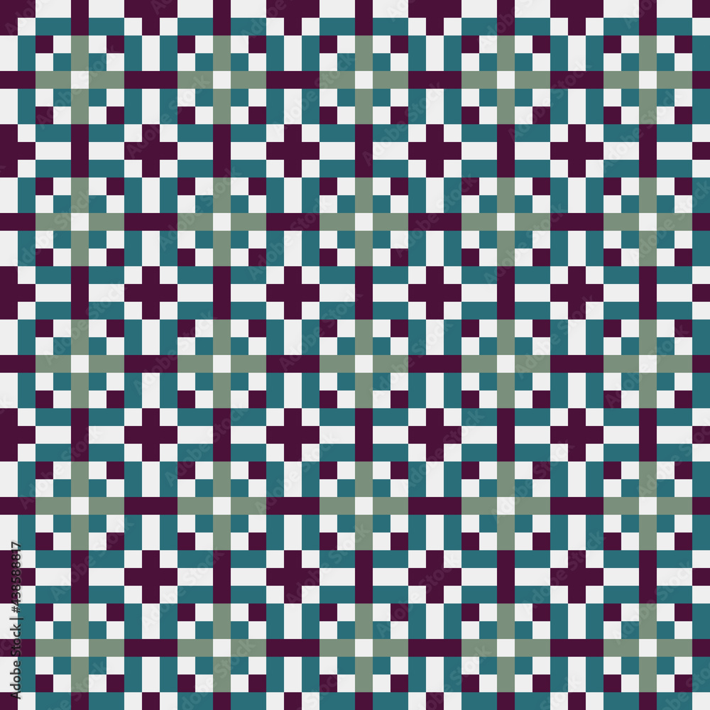 Fototapeta premium Abstract Cross Pattern generative computational art illustration