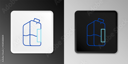 Line Printer ink bottle icon isolated on grey background. Colorful outline concept. Vector