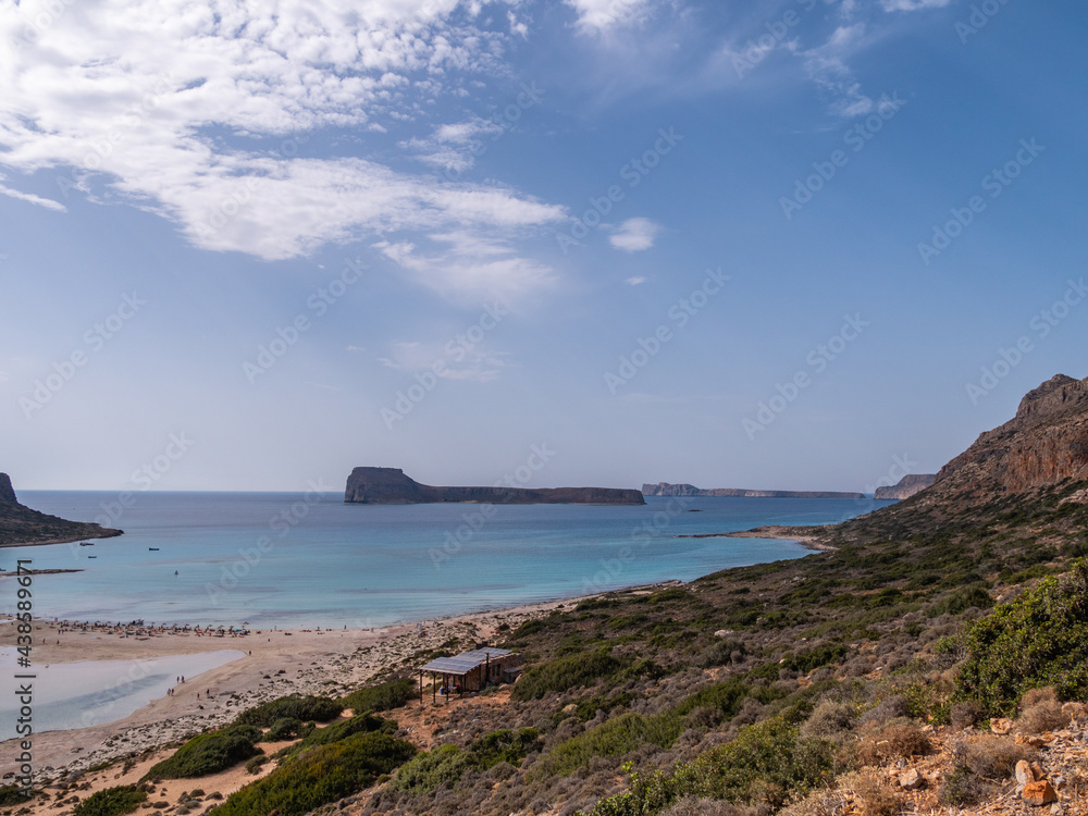 Amazing beach with turquoise water at Balos Lagoon and Gramvousa in Crete