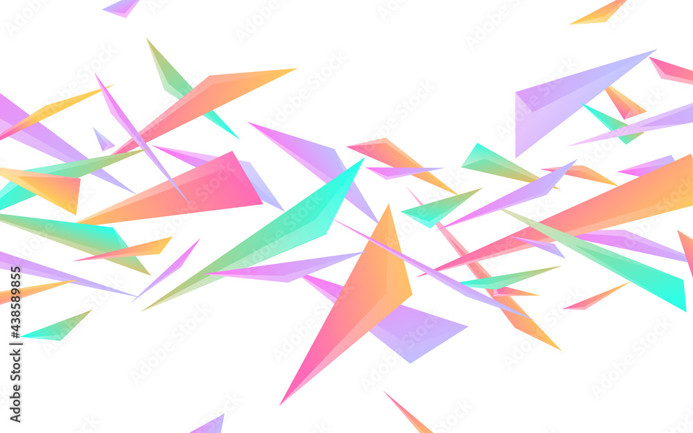 abstract geometric dynamic soft gradient colored triangle shapes banner