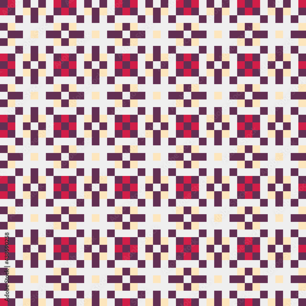 Fototapeta premium Abstract Cross Pattern generative computational art illustration