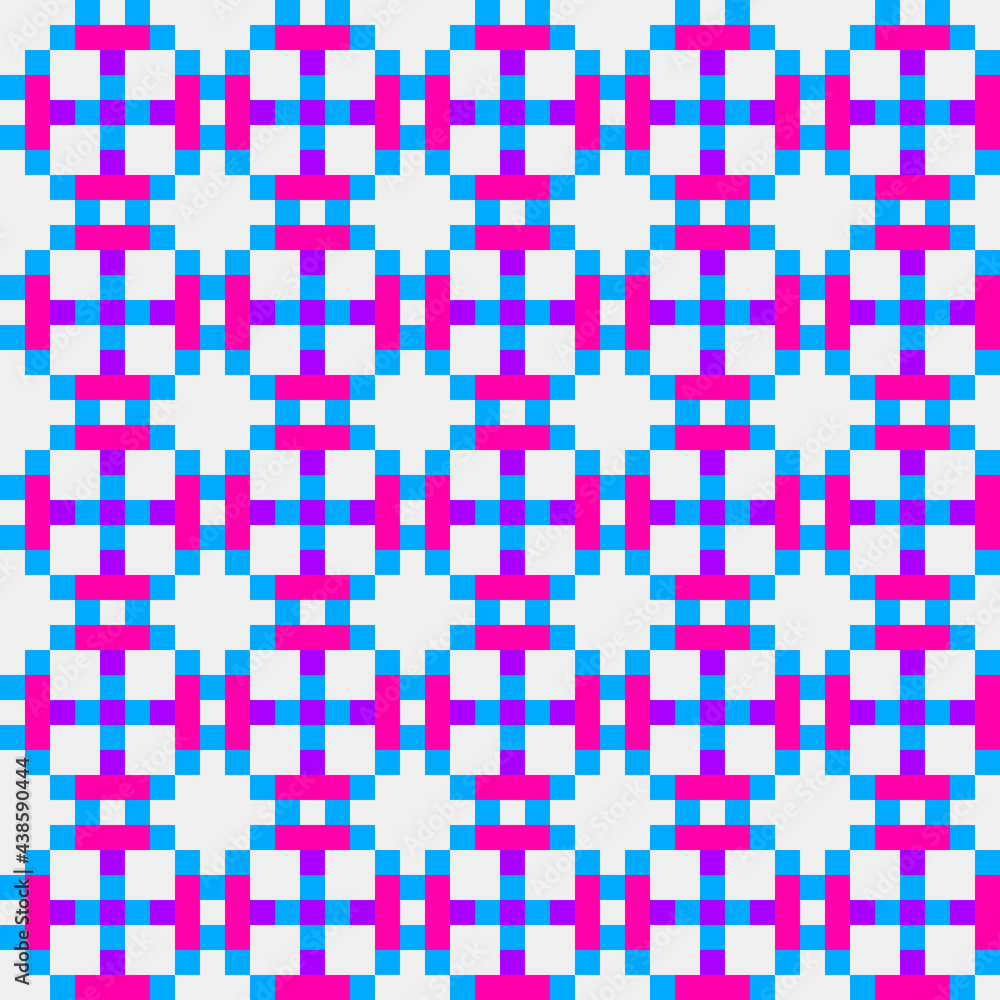 Fototapeta premium Abstract Cross Pattern generative computational art illustration