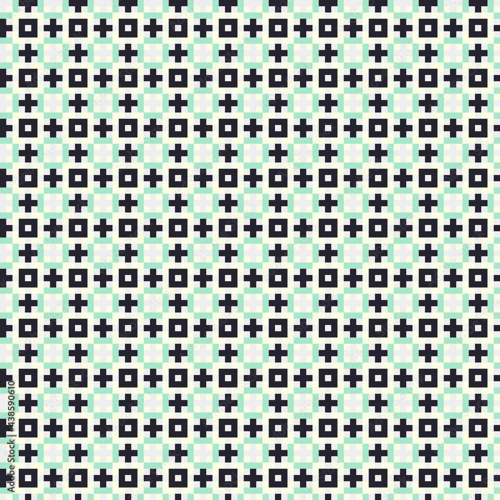 Fototapeta premium Abstract Cross Pattern generative computational art illustration