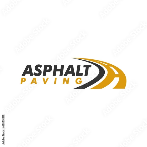 asphalt paving logo template