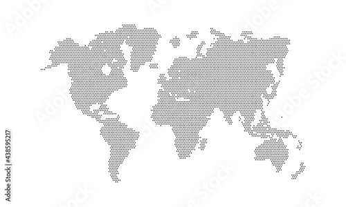 Gray dotted world map