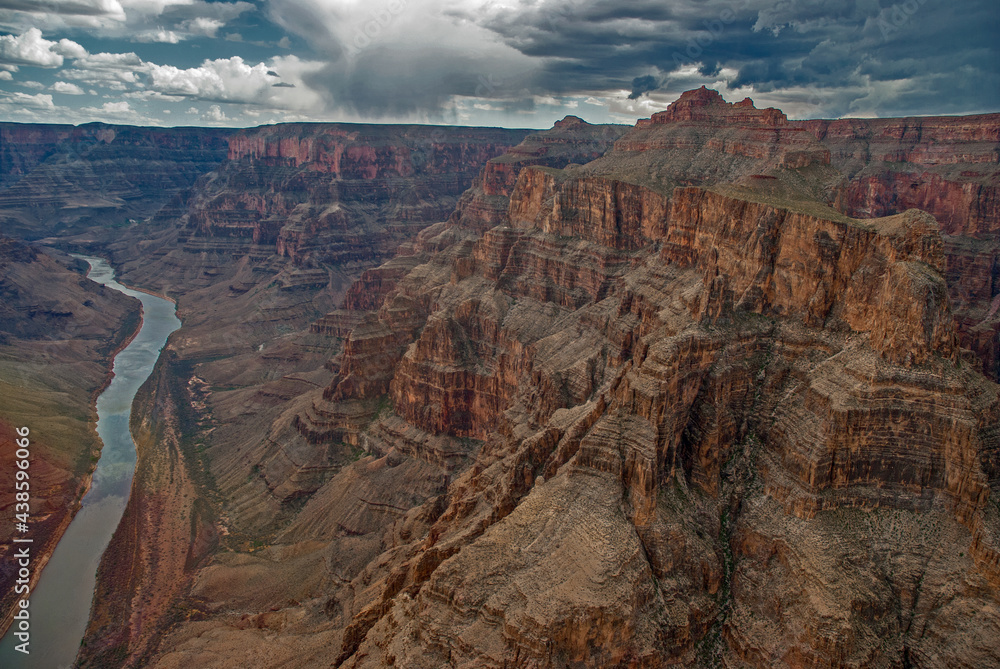 Thunder clouds over the Grand Canyon in Arizona