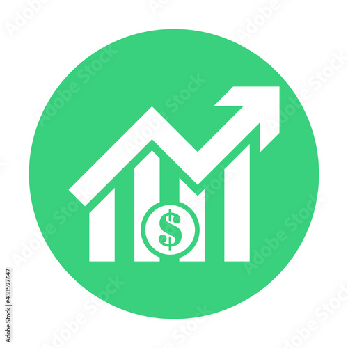 growth business graph vector, increasing chart of business, graph bar of investment, increasing profit of investing