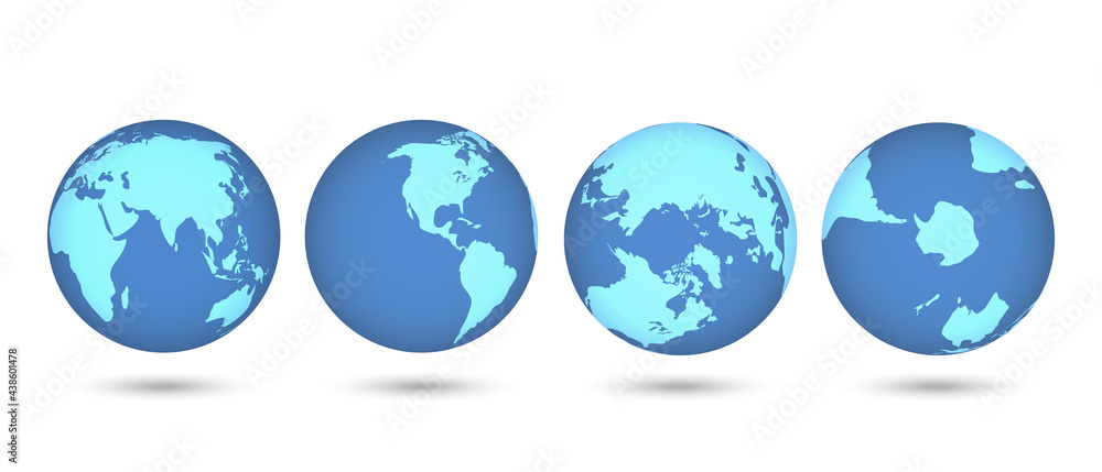 Earth, globe set stock illustration Earth, globe set stock illustration