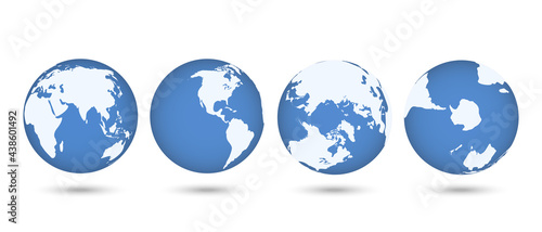 Earth, globe set stock illustration