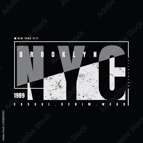 Modern style typography vector illustration. Newyor City, suitable for t-shirts, hoodies, prints etc