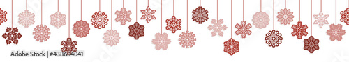 hanging snow stars banner for christmas greetings time