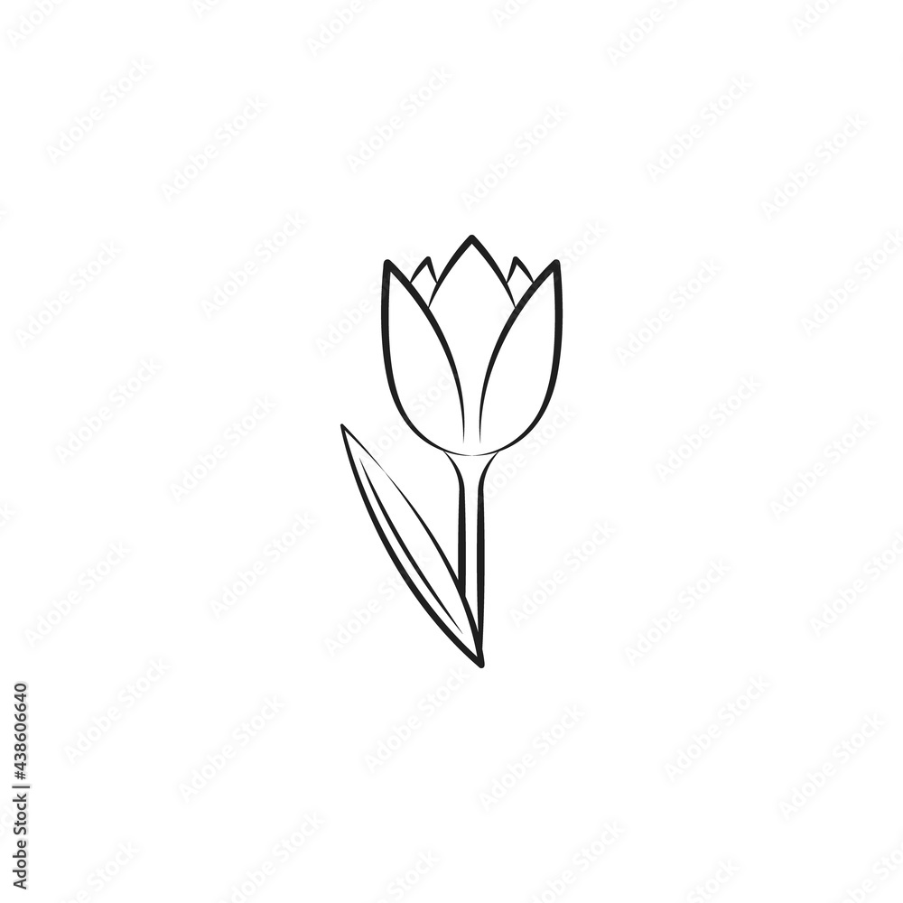 Obraz premium Tulip flower icon vector illustration