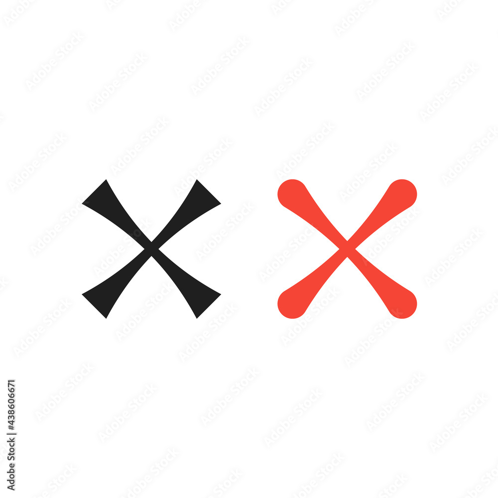 Cross icon flat vector illustration Cross icon flat vector illustration